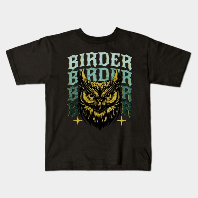 Cool Birder Kids T-Shirt by TempoTees